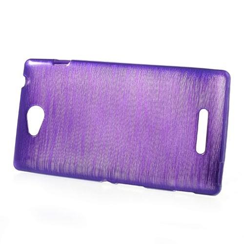 Силиконовый чехол для Sony Xperia C фиолетовый Shine