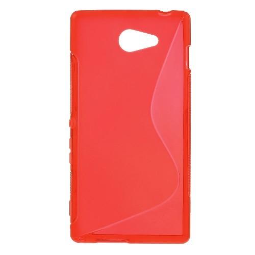 Силиконовый чехол для Sony Xperia M2 красный S-Shape