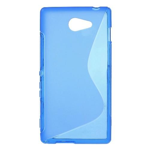 Силиконовый чехол для Sony Xperia M2 синий S-Shape