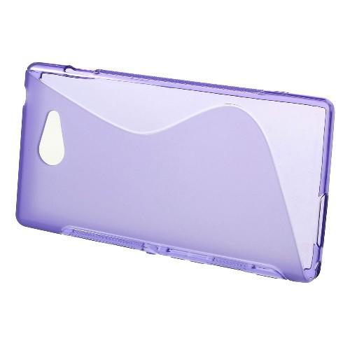 Силиконовый чехол для Sony Xperia M2 фиолетовый S-shape