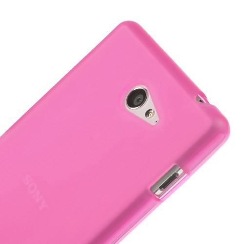 Силиконовый чехол для Sony Xperia M2 розовый