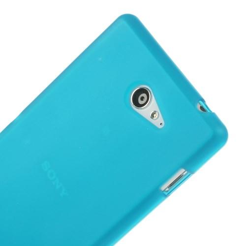 Силиконовый чехол для Sony Xperia M2 голубой