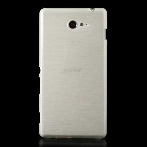 Силиконовый чехол для Sony Xperia M2 белый Shine
