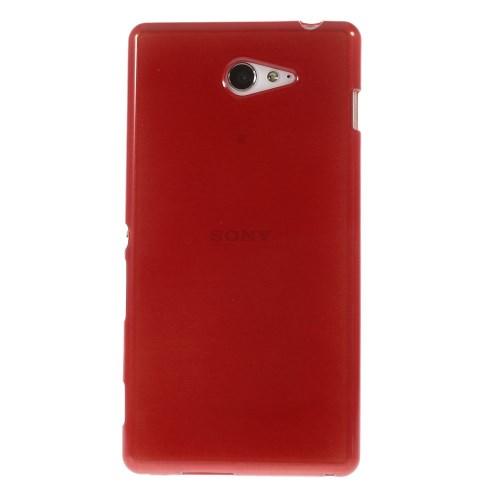 Силиконовый чехол для Sony Xperia M2 красный Shine