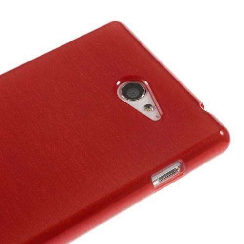 Силиконовый чехол для Sony Xperia M2 красный Shine