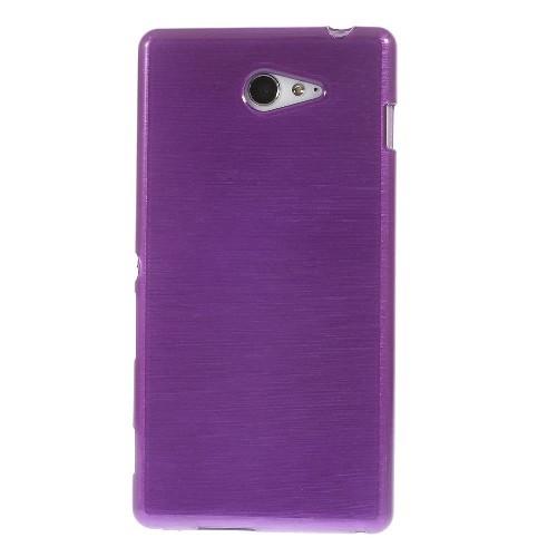 Силиконовый чехол для Sony Xperia M2 фиолетовый Shine