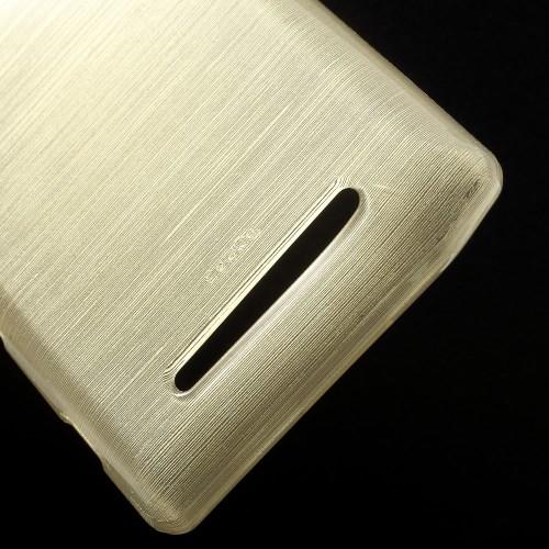 Силиконовый чехол для Sony Xperia C3 золотой Shine