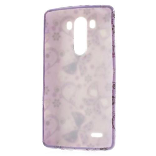 Силиконовый чехол для LG G3 Purple Butterfly