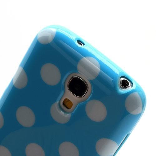 Силиконовый чехол для Samsung Galaxy S4 mini голубой Bubble