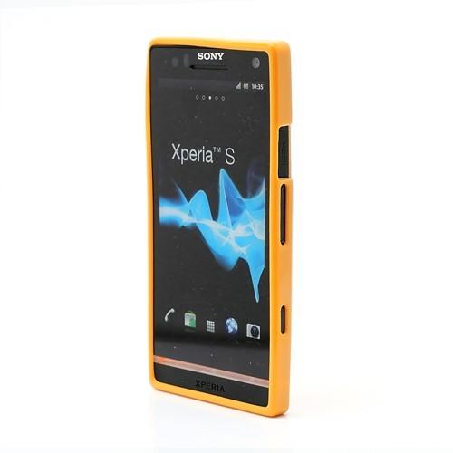 Силиконовый чехол для Sony Xperia S Bubble оранжевый