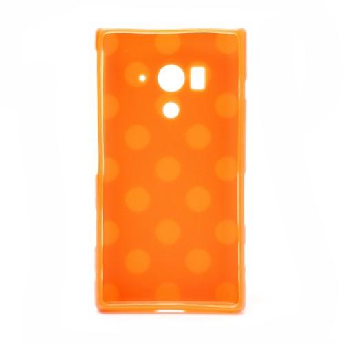 Силиконовый чехол для Sony Xperia Acro S оранжевый Bubble
