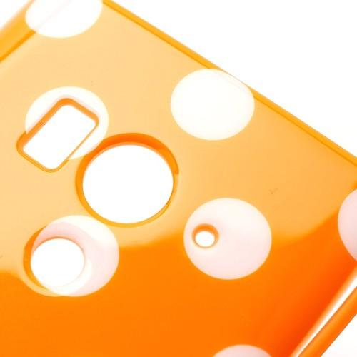 Силиконовый чехол для Sony Xperia Acro S оранжевый Bubble