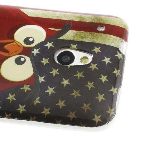 Силиконовый чехол для HTC One mini Captain Owl and USA Flag