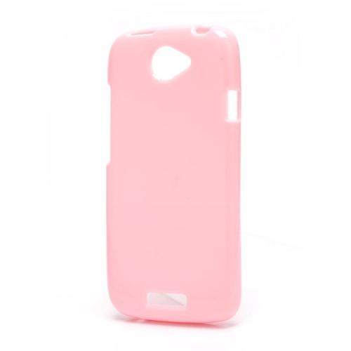 Силиконовый чехол для HTC One S розовый
