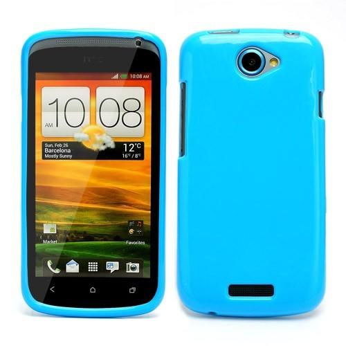Силиконовый чехол для HTC One S голубой
