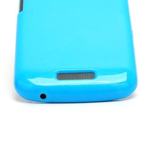 Силиконовый чехол для HTC One S голубой