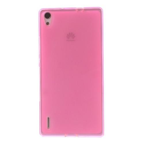 Силиконовый чехол для Huawei Ascend P7 розовый