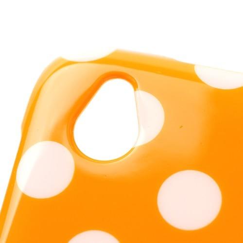 Силиконовый чехол для HTC Desire X оранжевый Bubble