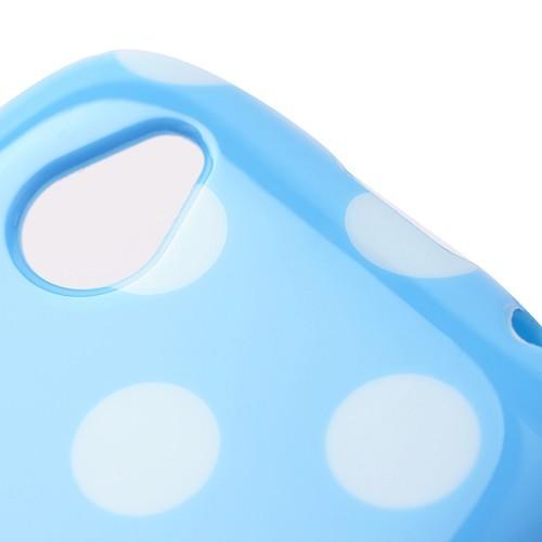 Силиконовый чехол для HTC Desire V голубой Bubble