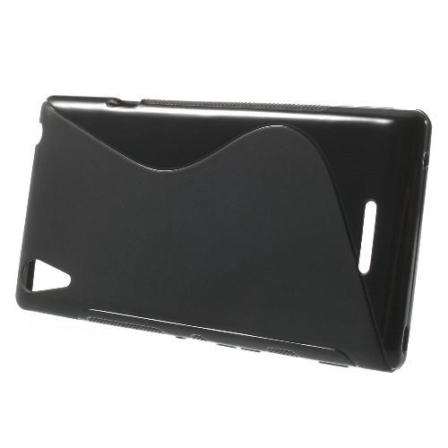 Силиконовый чехол для Sony Xperia T3 черный S-Shape