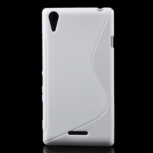 Силиконовый чехол для Sony Xperia T3 белый S-Shape
