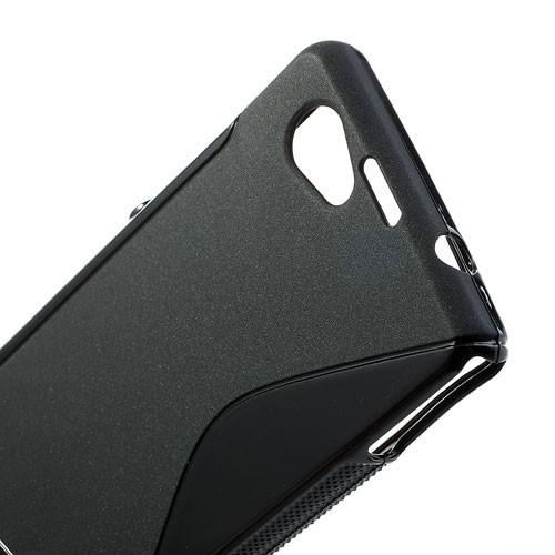 Силиконовый чехол для Sony Xperia Z1 Compact черный S-shape