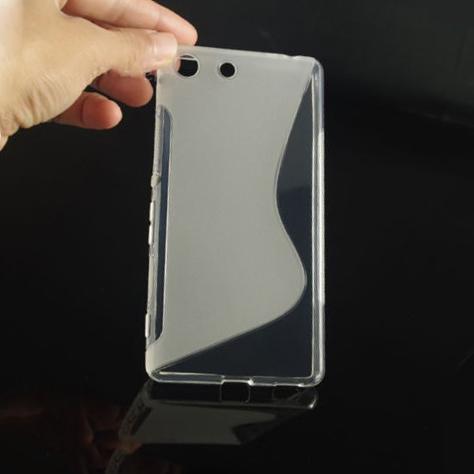Силиконовый чехол для Sony Xperia M5 прозрачный S-Shape