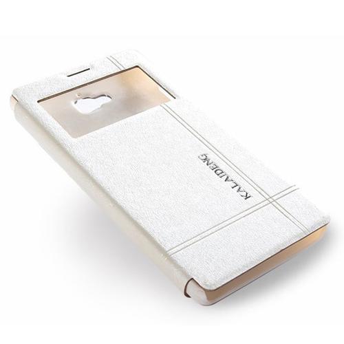 Кожаный чехол книжка для Huawei Honor 3C белый