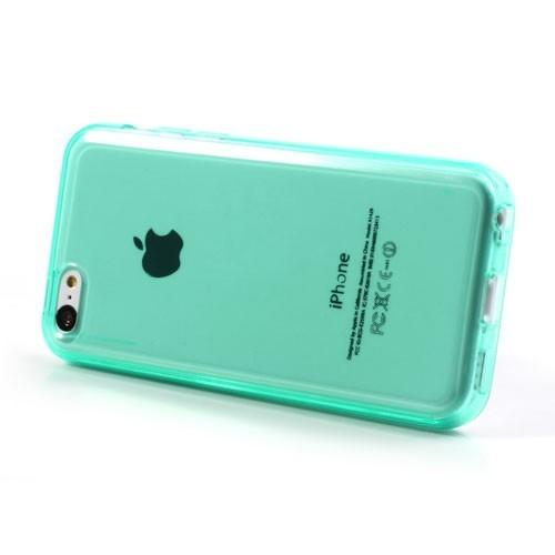 Силиконовый чехол для iPhone 5C голубой