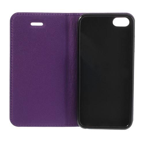 Чехол книжка для iPhone 5 и iPhone 5S фиолетовый Mercury Case On