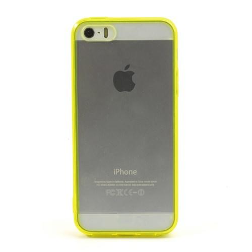 Чехол для iPhone 5 5S прозрачный и желтый
