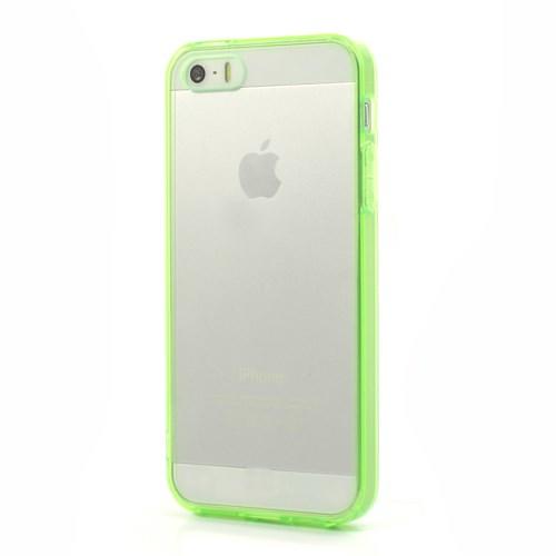 Чехол для iPhone 5 5S прозрачный и зеленый