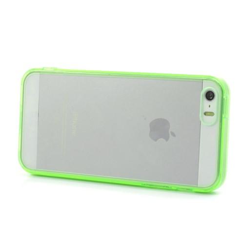 Чехол для iPhone 5 5S прозрачный и зеленый