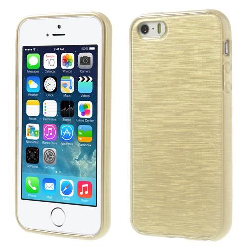 Силиконовый чехол для iPhone 5 и iPhone 5S золотой Shine