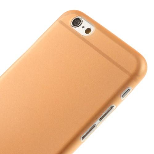 Ультратонкий пластиковый чехол для iPhone 6 оранжевый