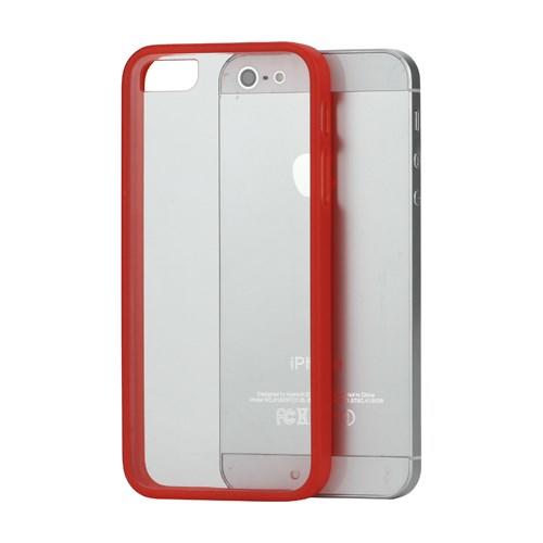 Чехол для iPhone 5 5S прозрачный и оранжевый