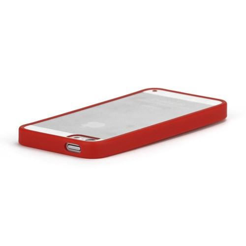 Чехол для iPhone 5 5S прозрачный и оранжевый