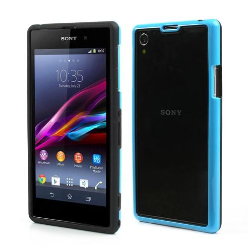Силиконовый бампер для Sony Xperia Z1 голубой