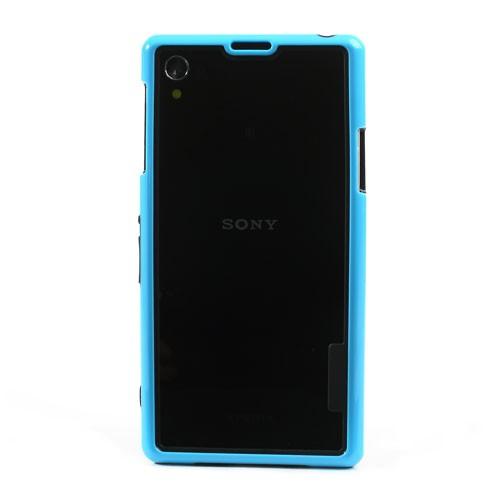Силиконовый бампер для Sony Xperia Z1 голубой