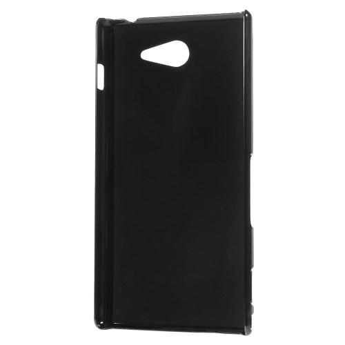 Чехол кожаная накладка для Sony Xperia M2 черный