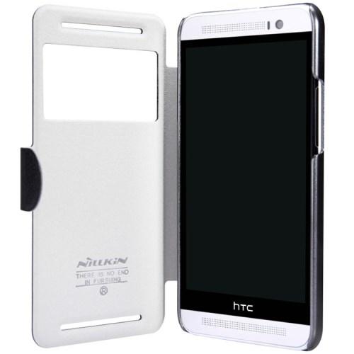 Смарт флип чехол книжка для HTC One E8 Nillkin Fresh View Case - чёрный