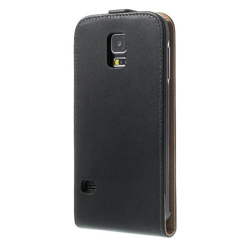 Кожаный чехол книжка для Samsung Galaxy S5 черный