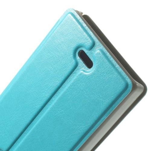 Чехол книжка для Nokia X2 Dual Sim голубой
