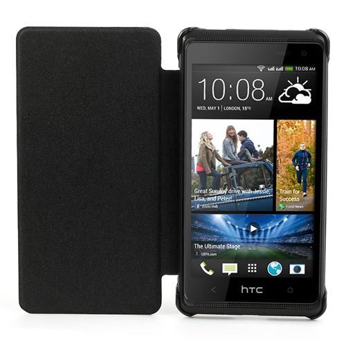 Flip кожаный чехол книжка для HTC Desire 600 черный