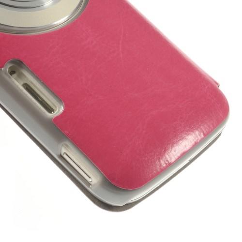 Чехол книжка для Samsung Galaxy K Zoom розовый