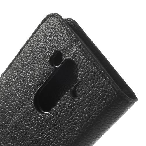 Кожаный чехол книжка для LG G3 черный