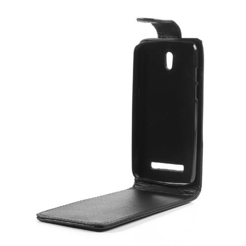 Кожаный чехол флип для HTC Desire 500 черный