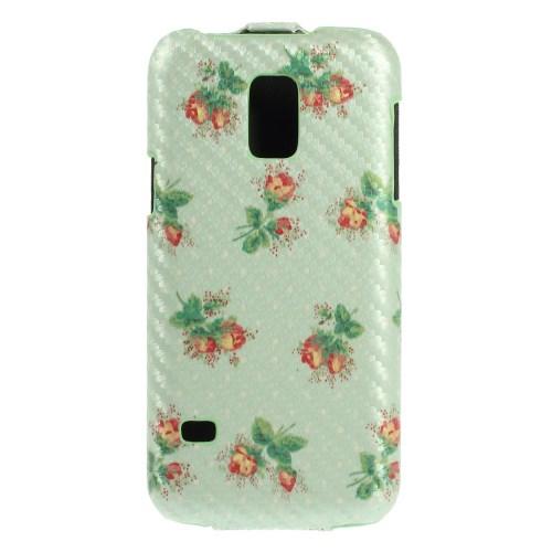 Чехол Down Flip для Samsung Galaxy S5 mini Mint Flower Pattern