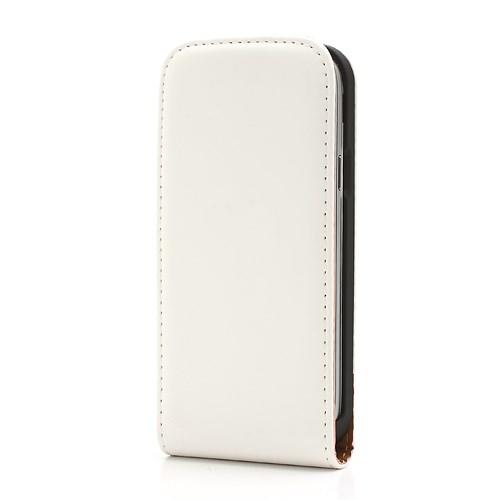 Кожаный Flip чехол для Samsung Galaxy S4 mini белый