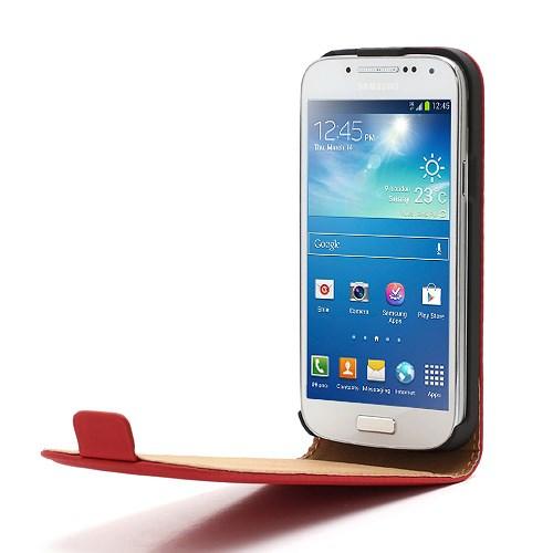 Кожаный Flip чехол для Samsung Galaxy S4 mini красный